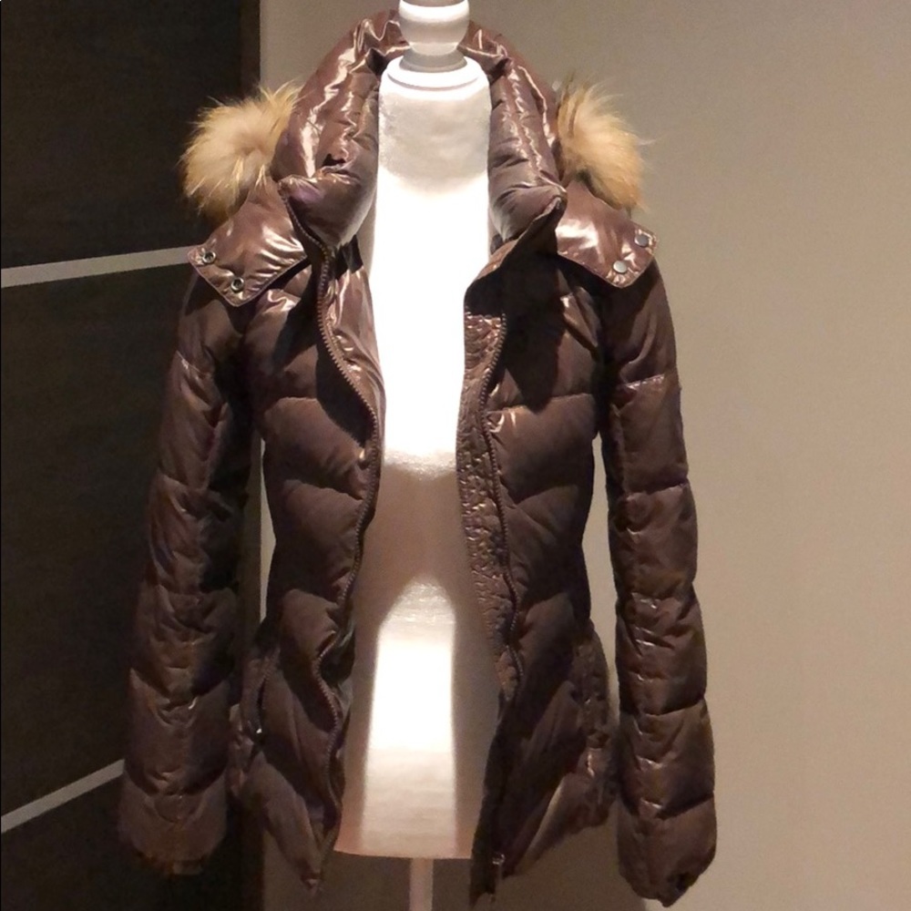 Add Down Puffer Coat, Real Fur Hood
